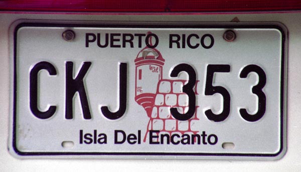 Puerto Rican license plate
