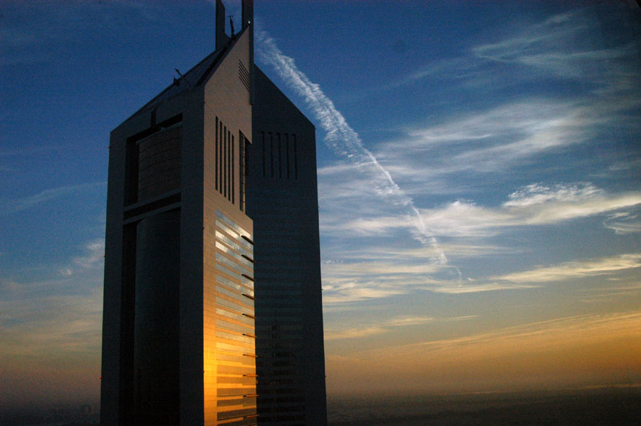 Emirates Towers at sunrise