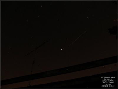 ISS passing by Jupiter