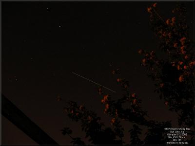 ISS passing by the Cherry tree
