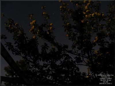 ISS passing by the Cherry tree