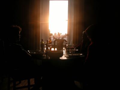 Kirkwall dinner by sunset