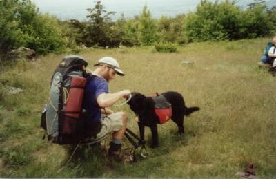 Hiking in Appalachia - Hiker with dog.jpg