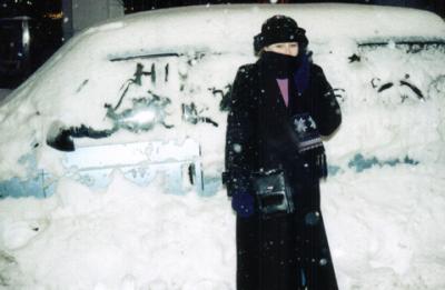 An example of a stranded car