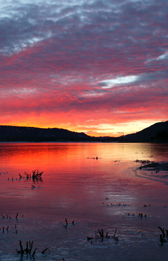 Big Bear Sunset On Ice 4