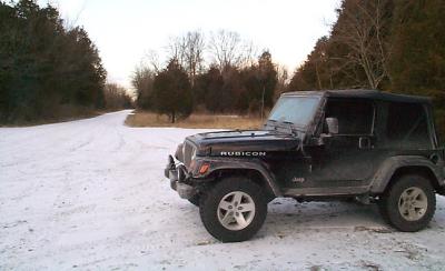 Jeep in the snow