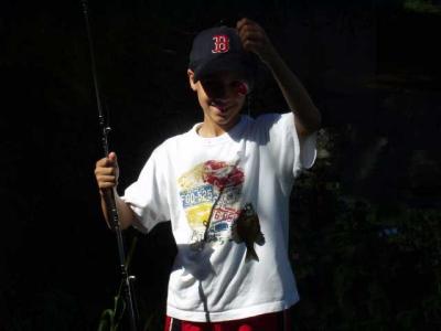 Jeffrey's first catch