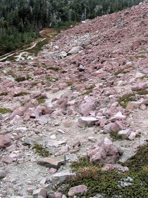 Pink Granite Basin Below Summit