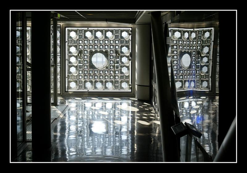 ..creating patterns of light and shade inside the institute