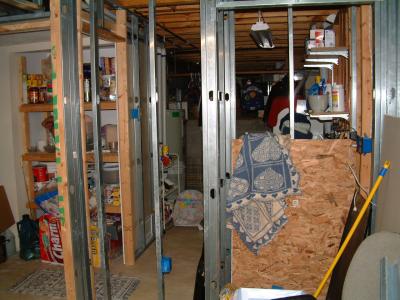 View through room into laundry area -- Next project!