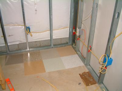 Samples of vinyl tile