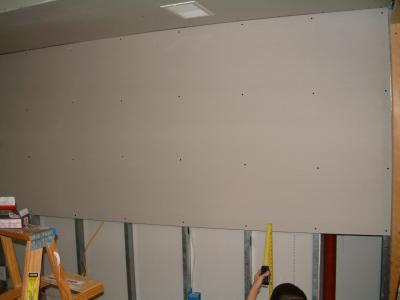 First wall sheet in place