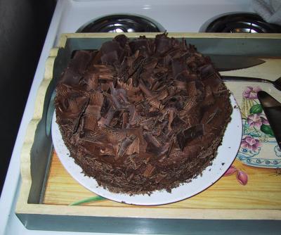 Rob's three-layer chocolate mousse cake