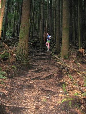 Deb - Climbing up Nook Trail to T3