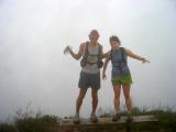 Summit 10 (T1) - Glenn & Deb, as the fog rolls in