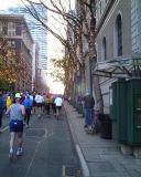 Running on 5th Avenue about a mile into the race