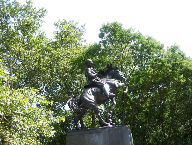 Rough Rider Teddy Rooselvelt Statue near CPS & 6th Avenue