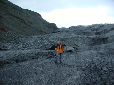 Walking on a giant Glacier