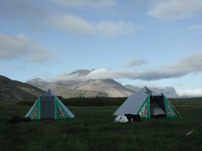 Camping-site in the evening