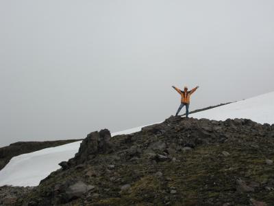 Reaching the highest point of the walking tour