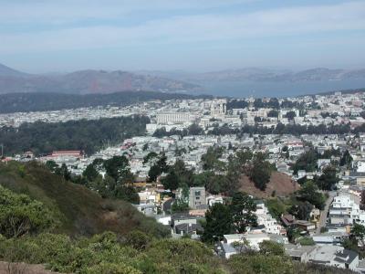 Blick auf San Francisco vom Twin Peak Mountain