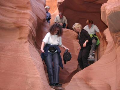 Klettern im Antelope Canyon