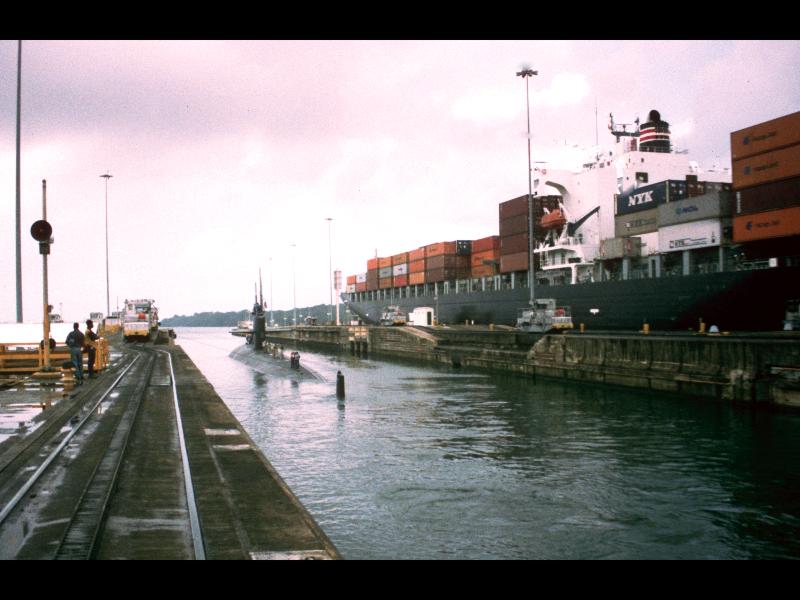 US Submarine in Transit