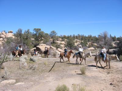 Group coming into mid-way stop