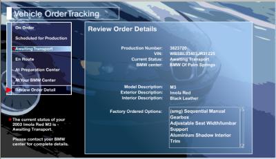 Car was produced 12/17/2002, waiting to be assigned a carrier boat