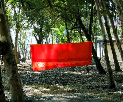 Monk's robe drying