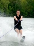 Luke masters the slalom