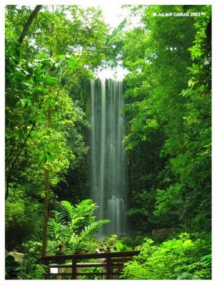 Waterfall; standing afar