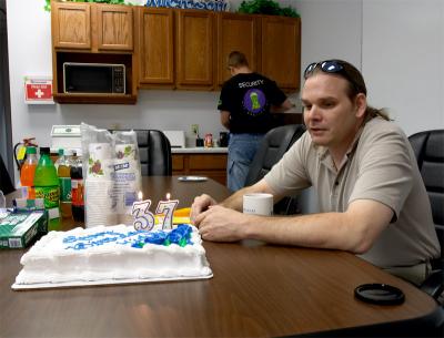 mike's birthday cake