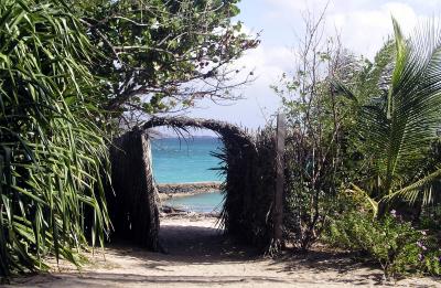 opening to the beach, Bequia