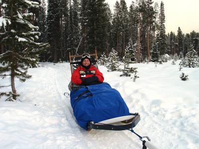 Scott in Dog Sled