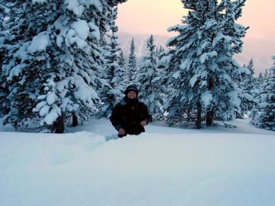 Scott in snow