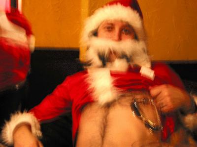 Santa likes his belly...