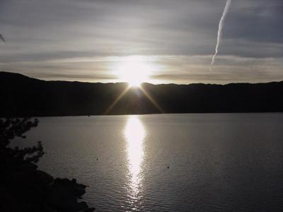 Sunrise with Contrail