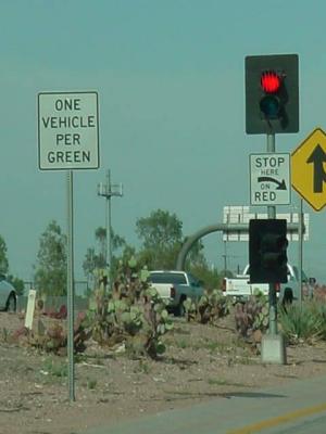 signs at the on ramp