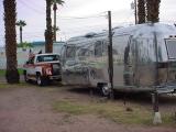 flag Ricks truck and airstream