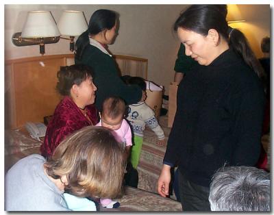 Visiting with other families and Changsha staff