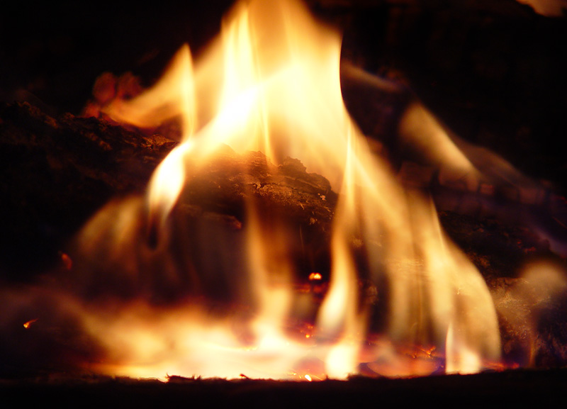 Cozy Night with a Wood Fire