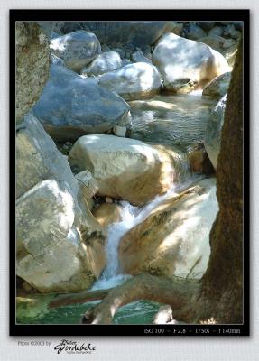 Tiny stream in Samaria gorge