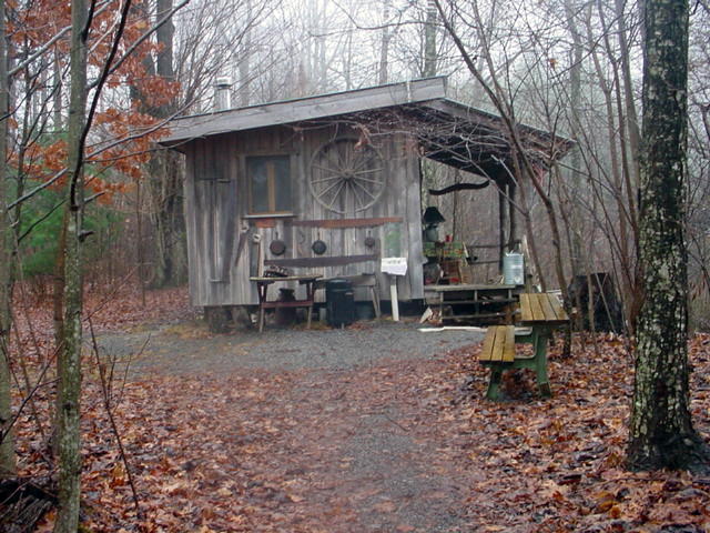 A distant shot of the View Cabin