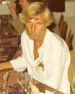 Wedding guest, Leiden, Netherlands, 1977