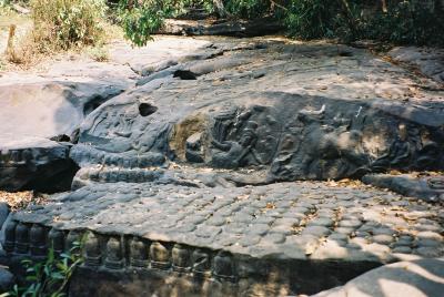 Riverbed carvings