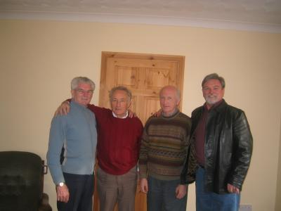 Dad & me w Mike and Paddy, friends from Ballinderreen