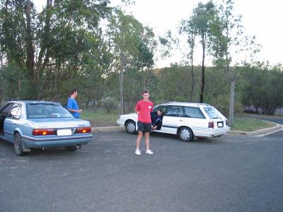 Rod and Tim at the 'Bungles visitor center carpark