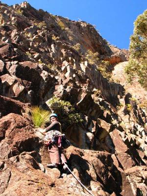 Susan leading the first part of the first pitch of Cornerstone Rib