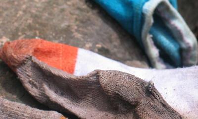A little sun and the socks come out to dry...